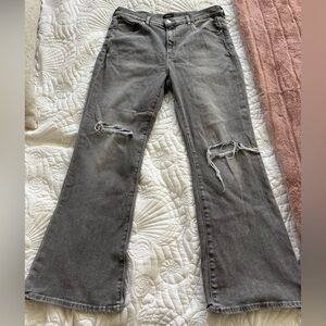 Express Gray Distressed Women's Jeans